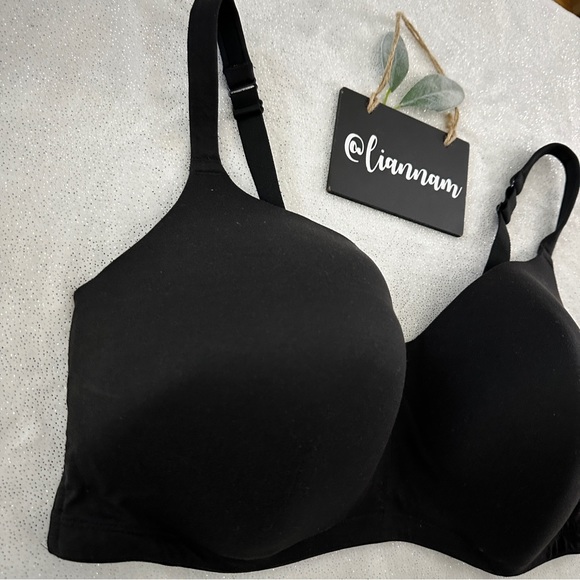 CACIQUE Black Lightly Lined Full Coverage No-Wire Bra - Picture 2 of 7